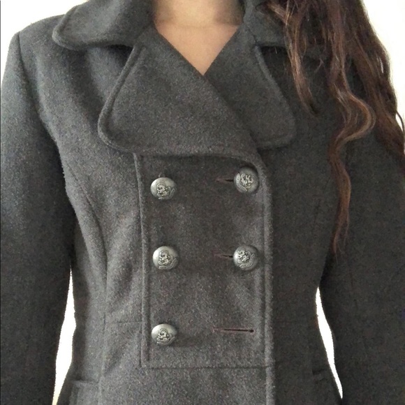 Grey double breasted coat - Picture 8 of 8